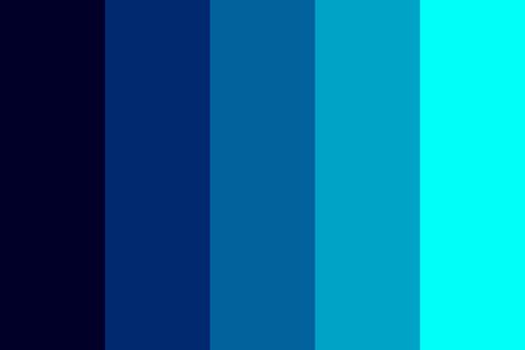 Blue And Black Colour Palette, Electric Blue Color Palette, Dark Blue Colour Palette, Color Palette Dark Blue, Blue Black Palette, Blue And Black Color Palette, Cyan Color Palette, Cyberpunk Color Palette, Dark Blue Palette