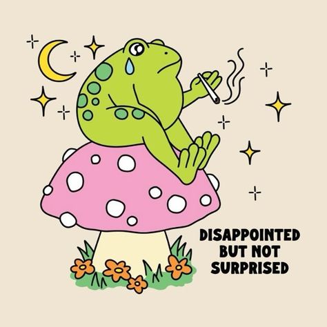 When I woke up after Sunday night to learn that it was in fact, Monday morning. 😔 Design by @thehhcreative on Threadless. 🐸 Morning Graphic Design, Sunday Aesthetic, Pure Intentions, Sneakers Illustration, Frog Pictures, Creative Graphics, Fancy Cats, Rock Painting Patterns, Art Prompts