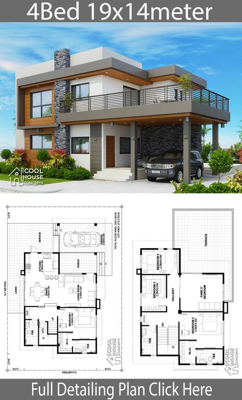 Bedrooms Bloxburg, Two Story House Design, Modern House Floor Plans, 2 Storey House Design, Two Story House, House Bloxburg, Bloxburg Room, Building House Plans Designs, Duplex House Plans