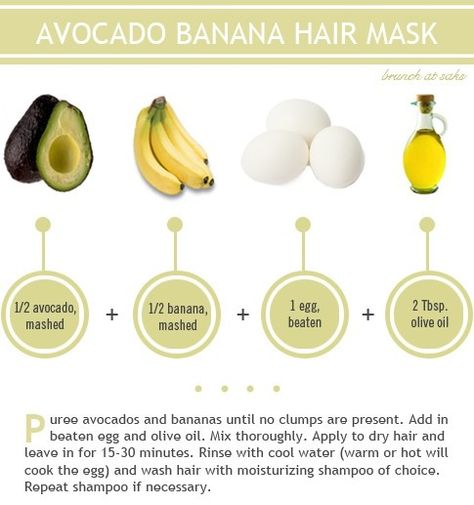 Banana Hair Mask, Hair Recipes, Hair Mask Recipe, Homemade Hair Mask, Avocado Hair Mask, Avocado Face Mask, Avocado Hair, Homemade Beauty Recipes, Coconut Oil Hair Mask