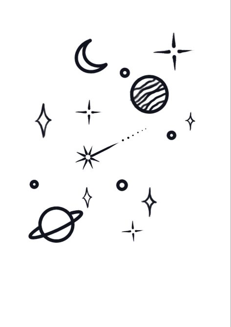 Planet Small Tattoo, Planets Tattoo Simple, Planet Tattoos Simple, Outer Space Tattoo, Outer Space Tattoos, Astronaut Tattoo, Planets And Stars, Planet Tattoos, Small Planet