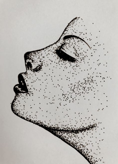 Easy ink art By: Brook Stippling Art Ideas Easy, Stippling Art Easy, Stipple Art, Stippling Drawing, Independent Study, Stippling Art, Stippling, Spotify Playlist, Surreal Art