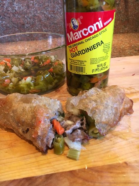 Italian Beef Egg Rolls Air Fryer, Shredded Beef Egg Rolls, Italian Beef Egg Rolls, Soul Rolls, Football Season Snacks, Fry Yay, Beef Egg Rolls, Egg Roll Sauce, Greens Recipe Soul Food