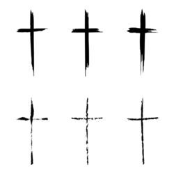 Different types of crucifix on white background Anchor Heart Tattoo, Fingers Tattoo, Christian Crosses, Cross Ideas, Simple Cross Tattoo, Small Cross Tattoo, Ma Tattoo, Cross Tattoo For Men, Cross Vector