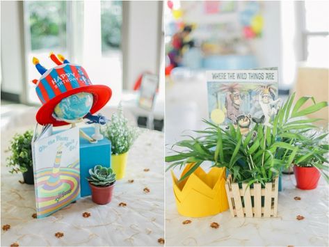 Emilio’s Storybook-Themed Party – 1st Birthday | Party Doll Manila Storybook Party, Book Birthday Parties, Book Centerpieces, Baby Shower Host, Storybook Baby Shower, Party Table Centerpieces, An Affair To Remember, Birthday Book, Shower Centerpieces