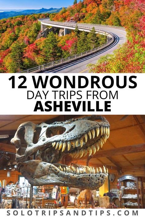 12 Wondrous day trips from Asheville, including Blue Ridge Parkway, and Elijah Mountain Gem Mine and Crystal Store in Hendersonville NC. Asheville Things To Do, Ashville North Carolina, Fall Foliage Trips, Smokey Mountains National Park, West Virginia Travel, South Carolina Travel, Asheville North Carolina, Tennessee Travel, North Carolina Travel