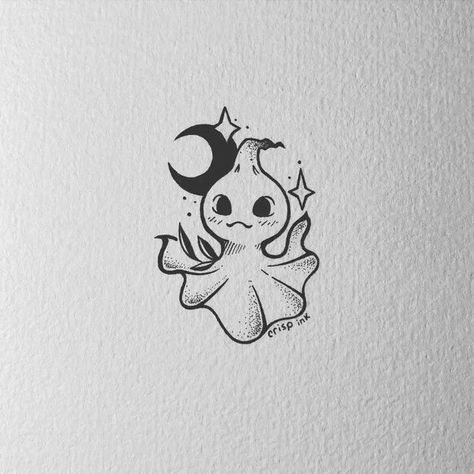 Black White Art on Instagram: "Little shuppet Follow @blackwhitesart • • Credit crisp.ink.la • #ink #inkwork #inkdrawing #pen #penwork #pendrawing #illustration #illustrationartists #art #pigmamicron #handdrawn #handsketch #lafayette #louisiana #pokemon #ghost" Crisp Ink, Ghost Tattoo, Lafayette Louisiana, Spooky Tattoos, Cute Little Tattoos, Desenho Tattoo, Halloween Tattoos, Tattoo Flash Art, Black White Art