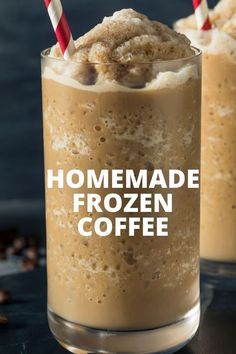 Frozen Coffee Recipe, Frozen Coffee Drinks Recipes, Frozen Coffee Drinks, Blended Coffee Drinks, Coffee Smoothie Recipes, Coffee Recipe Healthy, Iced Coffee Protein Shake, Frappe Recipe, Dessert Oreo