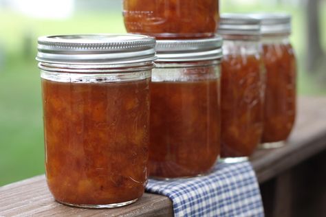 Peach Conserve with Almonds Spiced Peach Jam, Spiced Peaches, Peach Water, Peach Syrup, Peach Jam, Cherry Candy, Sugar Syrup, Jelly Recipes, Mouthwatering Recipes