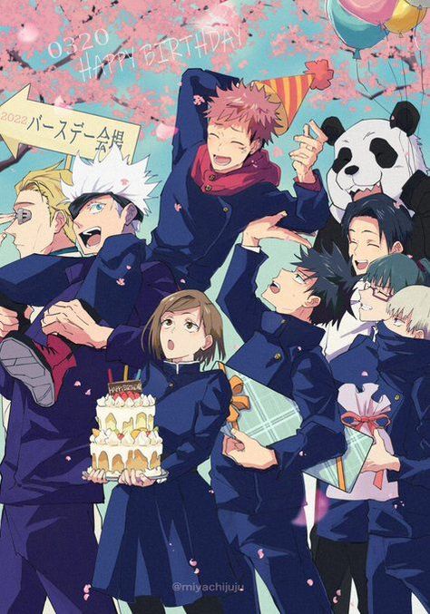 Yuji Itadori Birthday, Jujutsu Kaisen Happy Birthday, Jjk Birthday Cards, Yuji Birthday, Itadori Birthday, Bijoya Dashami Images, Jujutsu Kaisen Birthday, Jjk Trio, Jjk Gojo