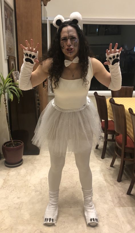 Polar Bear Makeup Halloween, We Bare Bears Costume, Diy Bear Costume, Play On Words Costumes, Zootopia Halloween, Bear Fancy Dress, Polar Bear Costume, Polar Plunge, Bear Makeup