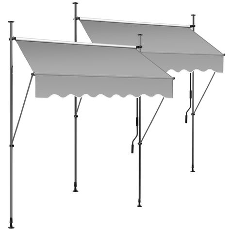 PRICES MAY VARY. Packing List: you will receive 2 dark gray sets of manual retractable awnings; The package contains installation instructions; You can install this product according to the instructions; The size is about 78.74 inches/ 2 m, 47.24 inches/ 1.2 m; This awning shed is made of polyester fiber and has a PU coating on the surface, which has excellent sun and rain protection and can be applied in sunny or rainy days Adjustable Height: this outdoor patio awning comes packaged with all th Outdoor Nook, Pergola Screens, Bar Trailer, Art Booth, Diy Awning, Window Awning, Deck With Pergola, Rv Ideas, Garden Balcony