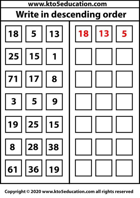 Write in descending order Template 1 | Kids math worksheets, Mental maths worksheets, Mathematics worksheets Descending Order Worksheet Kindergarten, Ascending Order Worksheet, Ascending And Descending Order, Ascending Order, Mental Maths Worksheets, Maths Worksheet, Mental Maths, Order Template, Number Counting