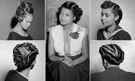 Vintage  Hairstyles for African American women 1950s Black Hairstyles, 1950 Hairstyle, Vintage Short Hair, African American Women Hairstyles, 40s Hairstyles, 1960s Hair, 1950s Hairstyles, 50s Hairstyles, 60s Hair