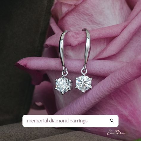 At EverDear, we believe in keeping the memory of your loved ones close. Our memorial diamond earrings are a stunning way to honor and cherish those who have passed. Crafted with exquisite detail, these earrings ensure your loved ones are always with you in a timeless, elegant manner. 💎🌹 #everdear #memorialjewelry #diamondearrings #timelesslove #inlovingmemory #foreverinmyheart #elegantjewelry #finejewelry Memorial Jewelry, In Loving Memory, Elegant Jewelry, Loved Ones, Diamond Earrings, First Love, Fine Jewelry, Quick Saves