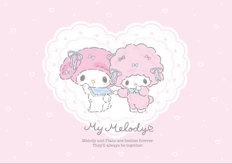 Coquette Computer Wallpaper, Sanrio Gif, My Melody And Sweet Piano, Melody And Sweet Piano, Melody Wallpaper, My Sweet Piano, My Melody Wallpaper, Whatsapp Wallpaper Cute, Ipad Wallpapers