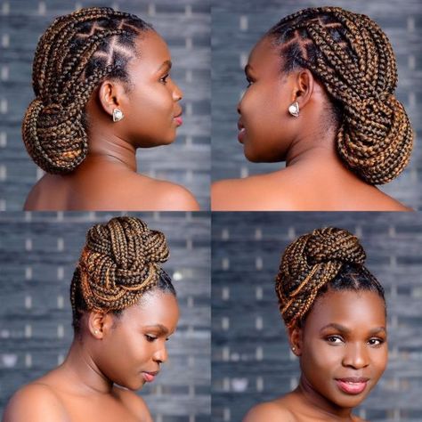 Braided Updos for Box Braids Braids 2024, Goddess Braids Updo, Goddess Braid Styles, Box Braids Updo, Braided Updos, Goddess Braids Hairstyles, African Hair Braiding Styles, Dreadlock Styles, Box Braids Hairstyles For Black Women