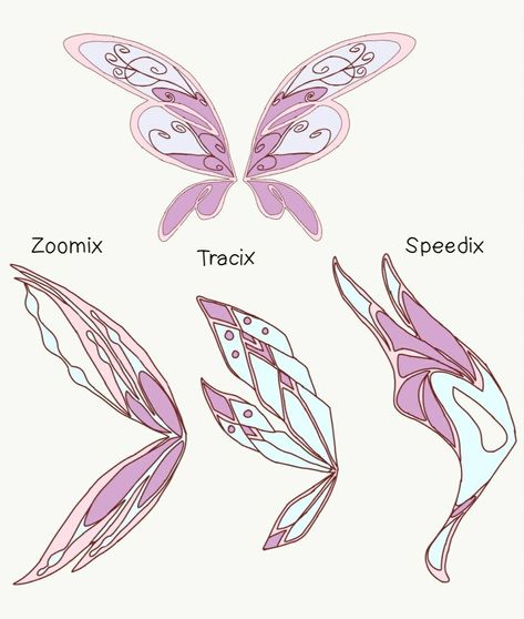 Winx Club Wings Oc, Winx Wings Oc, Wing Character Design, Believix Oc, Winx Club Wings, Winx Wings, Wings Club, Fairy Wings Drawing, Sharkboy And Lavagirl