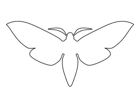 Butterfly Sewing Pattern, Bug Template, Moth Craft, Moth Stencil, Insect Template, Moth Outline, Moth Template, Luna Moth Template, Moth Paper Craft