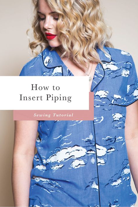 TUTORIAL: HOW TO SEW PIPING | Closet Core Patterns Making Bias Tape, Sew Piping, Alrighty Then, Piping Tutorial, Sewing Piping, Make Bias Tape, Closet Core Patterns, Stitch Lines, Shirt Cuff