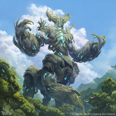 ArtStation - Sylel the Ent - AracKhan Wars, Brian Valeza Fantasy Inspo, Monster Artwork, Beast Creature, Magical Stones, Creature Artwork, Cool Monsters, Fantasy Beasts, 다크 판타지, Chat With Friends