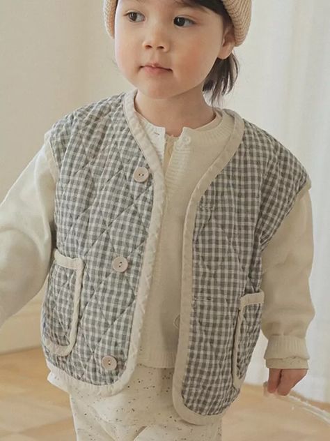 Shop Trendy Korean Clothing Online at KKAMI.nl - KKAMI Fashion Show Poster, Kids Silhouette, Fashion Design Template, Kids Vest, Summer Outfits Kids, Korean Clothing, Children Fashion, Reversible Vest, Kids Coats