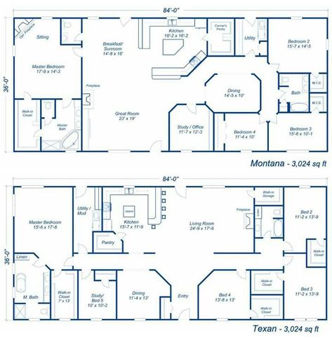 Modular Homes Farmhouse Floorplans, Modular Home Plans, Barn Homes Floor Plans, Barndominium Plans, Two Story House Plans, Pole Barn House Plans, Barn Style House Plans, Be With Me, Building Plans House