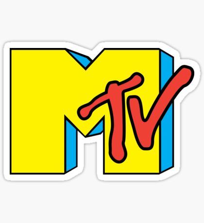 Artist Logos, 80s Party Decorations, Mtv Logo, 80s Theme Party, Snapchat Stickers, 80s Theme, Bubble Stickers, Illustrations Art, 90s Party