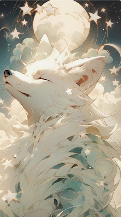 🐾𝒄𝒖𝒕𝒆 𝒂𝒏𝒅 𝒍𝒐𝒗𝒆𝒍𝒚 𝒘𝒉𝒊𝒕𝒆 𝒘𝒐𝒍𝒇🐺 Mythical Creatures Fantasy, Being A Parent, Cute Fantasy Creatures, Fantasy Creatures Art, Anime Animals, Mythical Creatures Art, Fox Art, White Wolf, Cool Wallpapers Art