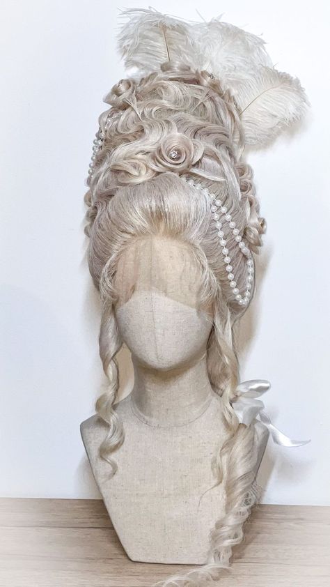 Rococo Hat, Lina Lamont, 18th Century Hairstyles, Vampire Couple, Era Victoria, Historical Hairstyles, Hair References, Drag Wigs, Rococo Fashion