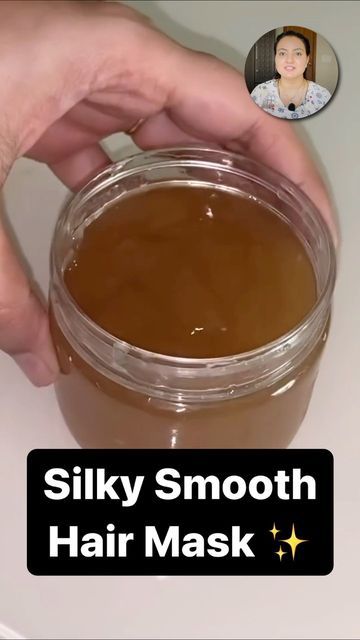 Silky Shiny Hair Mask, Smooth Hair Mask, Silky Shiny Hair, Homemade Hair Mask, Best Hair Mask, Hair Care Recipes, Homemade Hair, Silky Smooth Hair, Homemade Hair Products