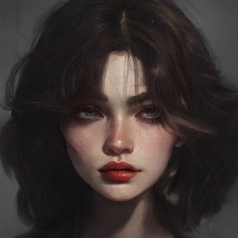 Artbreeder Portraits, Character Inspiration Girl, Girl With Brown Hair, Female Character Inspiration, Digital Portrait Art, Face Characters, Face Photography, Digital Art Girl, Digital Portrait