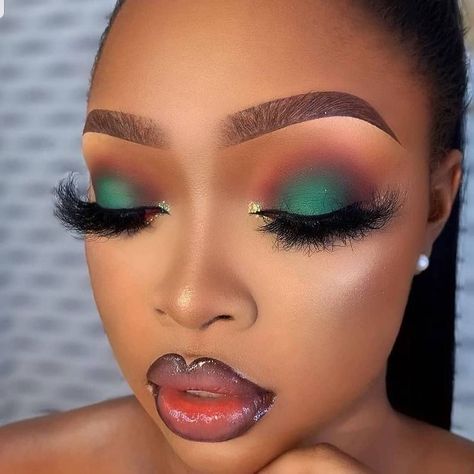 Maquillage Yeux Cut Crease, Makeup For Black Skin, Brown Skin Makeup, Glam Makeup Look, Dope Makeup, Creative Eye Makeup, Today Is The Day, Creative Makeup Looks, Glamour Makeup