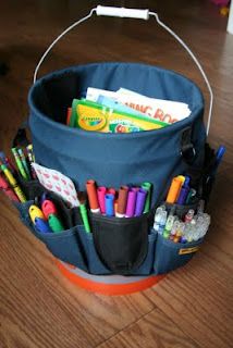 Organize art supplies Clever Organizer, Paint Buckets, Kids Art Supplies, Dollar Store Organizing, Craft Room Storage, Organization Kids, Classroom Organization, Kids' Room, Organization Hacks