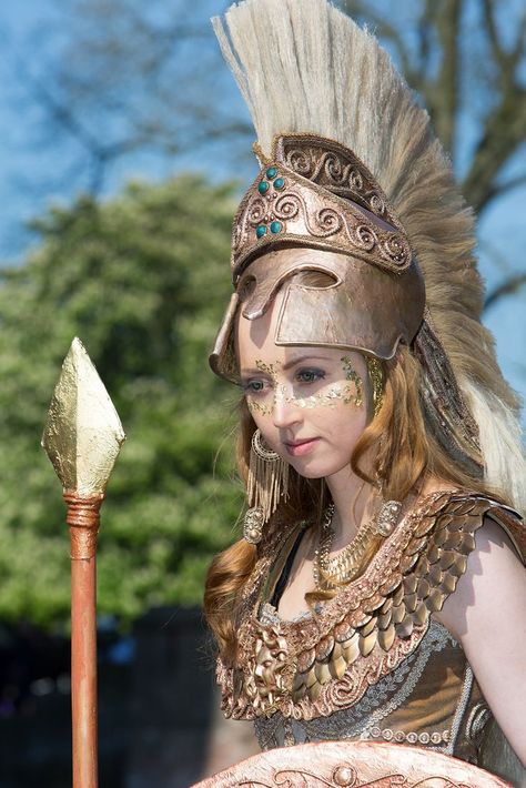 Athena Cosplay, Athena Costume, Pallas Athena, Goddess Outfit, Couple Halloween Costumes For Adults, Star Costume, Greek Goddess Costume, Greek Warrior, Goddess Costume