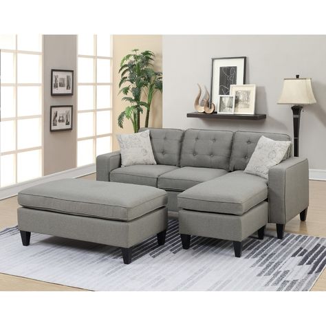 Sectional Ottoman, Large Ottoman, Sectional With Ottoman, Grey Sectional, Sofa Legs, Sectional Sofa Couch, Ottoman Sofa, Ottoman Set, Upholstered Sectional