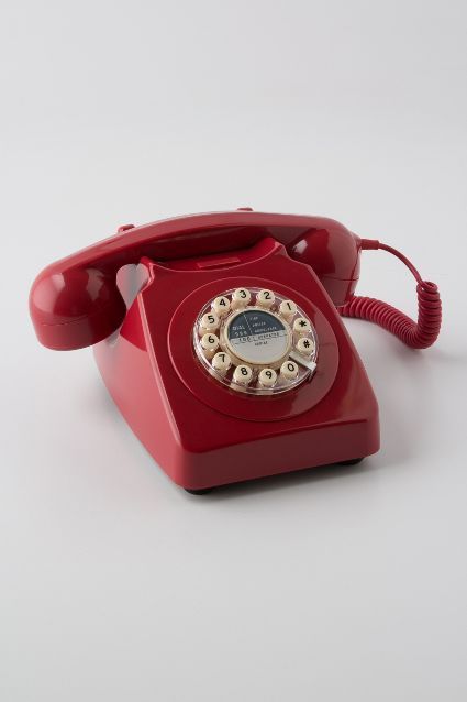 Vintage Rotary Phone - anthropologie.com #anthrofave Telephone Retro, Red Telephone, Telephone Vintage, طابع بريدي, Rotary Phone, Retro Phone, Vintage Phones, Vintage Telephone, Old Phone