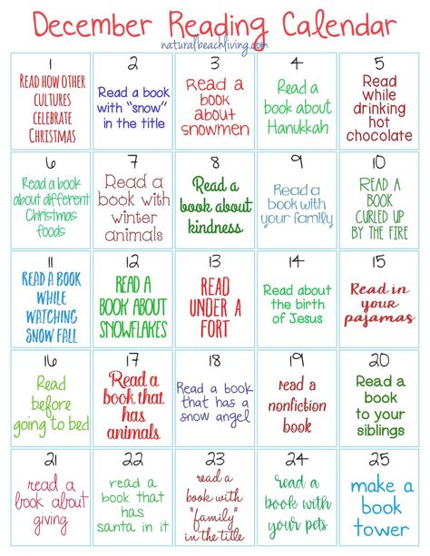 December Library Activities, December Book Bingo, December Library Lessons, December Reading Challenge, Christmas Reading Challenge, Christmas Library Activities, Kids Reading Challenge, Reading Week Ideas, Reading Challenge For Kids