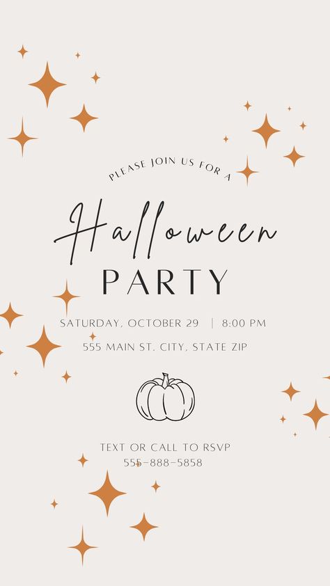 Printable Halloween Party Invitation Halloween Party Invites Wording, Halloween Invitations Template Free, Halloween Invitations Template, Halloween Invitation Ideas, Happy Halloween Font, Halloween Invitation Wording, Digital Birthday Invitations, Witch Birthday, Halloween Invitation Card