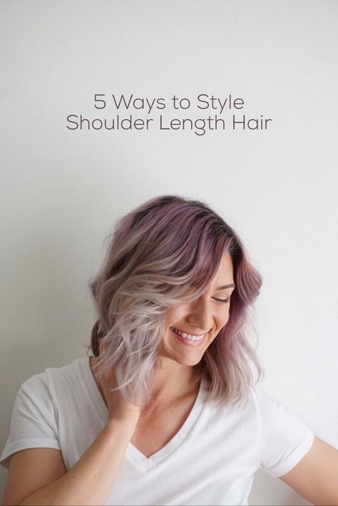 5 Ways to Wear Shoulder Length Hair - Cute Girls Hairstyles Style Shoulder Length Hair, Morning Hair Routine, Morning Hair, Medium Length Hairstyles, Short Hair Black, Shoulder Hair, Air Dry Hair, Medium Long Hair