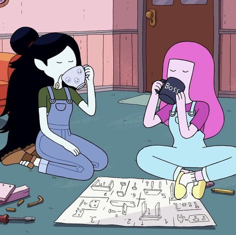 Marceline And Bubblegum Matching Tattoos, Marceline Outfits, ليلو وستيتش, Matching Tats, Marceline And Princess Bubblegum, Marceline And Bubblegum, Adventure Time Marceline, Vampire Queen, Arte Van Gogh