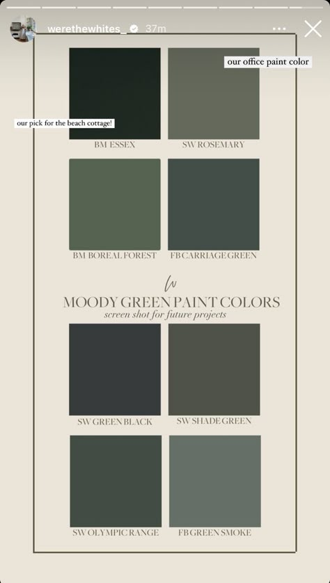 Dark Academia Workspace, Bm Essex Green, Colors That Go With Forest Green, Essex Green Paint, Coastal Wall Colors, Dark Green Shutters, Green Paint Colors Benjamin Moore, Bedroom Ideas Country, Pink Guest Room