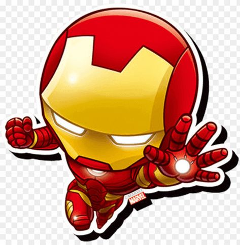 Iron Man Clipart, Iron Man Chibi, Marvel Cartoon Drawings, Cute Iron Man, Captain America Black Widow, Iron Man Marvel, Baby Avengers, Man Clipart, Marvel Cartoons