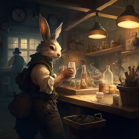 Rabbit Folk Dnd, Harengon Dnd Art, Rabbit Folk, Rogue Dnd, Dnd Druid, Dnd Npc, Icewind Dale, Savage Worlds, Aesthetic Names