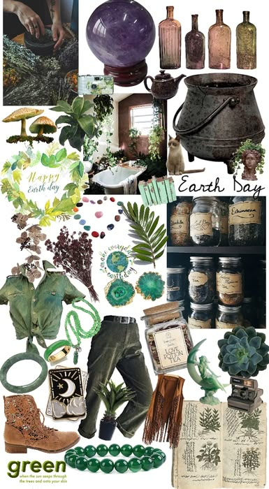 Earthy Witch, Witch Aesthetic Fashion, Witch Aesthetic Outfit, Green Witch Aesthetic, Book And Tea, Boho Witch, Green Witchcraft, Witch Core, Cottage Witch