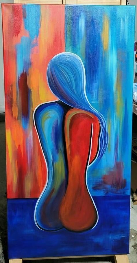 Abstract Painting Acrylic Modern, Cute Easy Paintings, Acrylic Ideas, Easy Acrylic Painting, Canvas Drawings, Soyut Sanat Tabloları, Canvas Painting Diy, 수채화 그림, Simple Acrylic Paintings