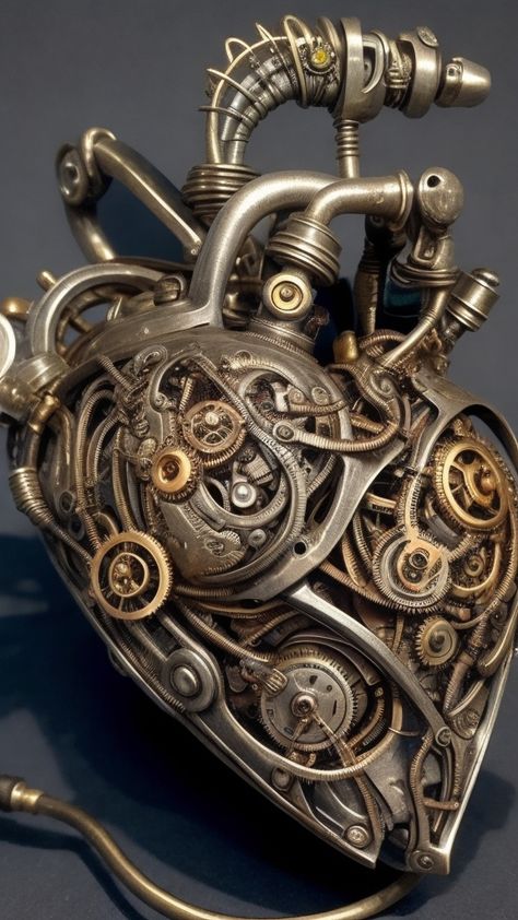 Heart Organ Aesthetic, Toymaker Aesthetic, Divine Machinery, Arcane Oc, Mechanical Heart, Heart Organ, Steampunk Artwork, Steampunk Aesthetic, Steampunk Heart