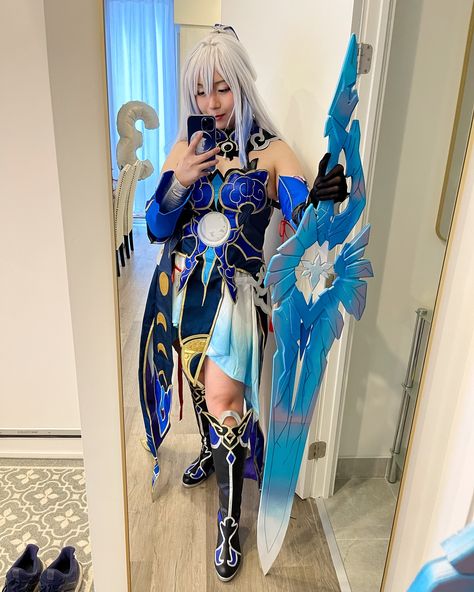 Finally decided to try on my Jingliu cosplay 🥹🩵 Only thing I have to worry about is the hot weather in Los Angeles, and pray my makeup doesn’t melt 😂 Can’t wait to debut her at @animeexpo ~ Cosplay: @dokidokicosplay_official Contact lens: @pinkyparadisedotcom 🏷️ Jingliu, Hoyoverse, Honkai Star Rail, cosplay, cosplayer, Anime Expo, Twitch, streamer, Toronto, Toronto blogger, waifu, fashion blogger, makeup, cosplay makeup, contact lens, cosplay selfie #Jingliu #honkaistarrail #cosplay #jing... Jingliu Cosplay, Honkai Star Rail Cosplay, Star Rail Cosplay, Makeup Cosplay, Twitch Streamer, Anime Expo, Contact Lens, Honkai Star Rail, My Makeup