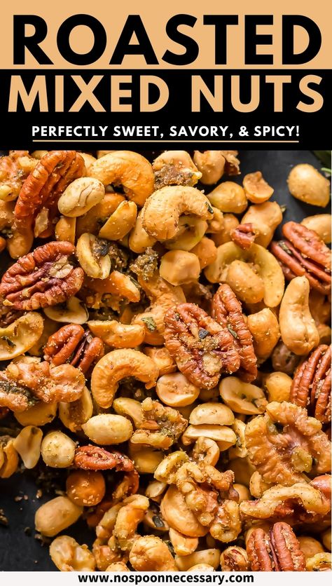 Spices Nuts Recipe, Healthy Nut Mix Recipes, Nut Mix Recipe Homemade, Roasted Nuts Recipe Savory Holidays, Spicy Mixed Nuts Recipe, Flavoured Nuts Recipe, Spicy Nuts Roasted, Sweet And Salty Nuts Recipe, Nut Mix Snacks