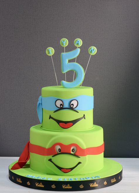 Cake Turtle Ninja, Ninja Turtle Birthday Party Decorations, Ninja Turtle Theme Cake, Ninja Turtles Birthday Party Cake, Tmnt Birthday Cake Ideas, Simple Ninja Turtle Cake, Ninja Turtle Desserts, Ninja Turtle Birthday Cakes For Boys, Ninja Turtles Cakes